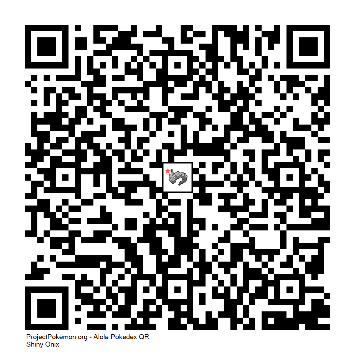 095 Shiny Onix Png Generation 7 Qr Codes Project Pokemon Forums