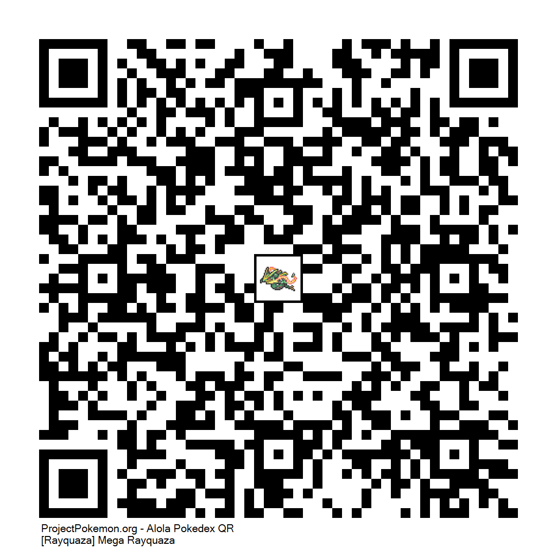 384 - Shiny [Rayquaza] Mega Rayquaza.png - Generation 7 - QR Codes -  Project Pokemon Forums