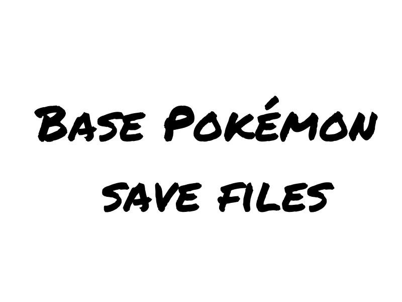 Pokemon Generation III Event Compilation Savefiles - Saves and RAM