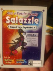 Salazzle Code Card - Front