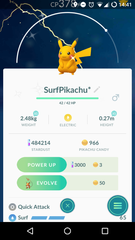 Shiny Surfing Pikachu 1