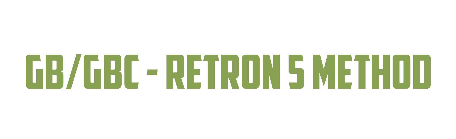 More information about "Using The Retron 5"