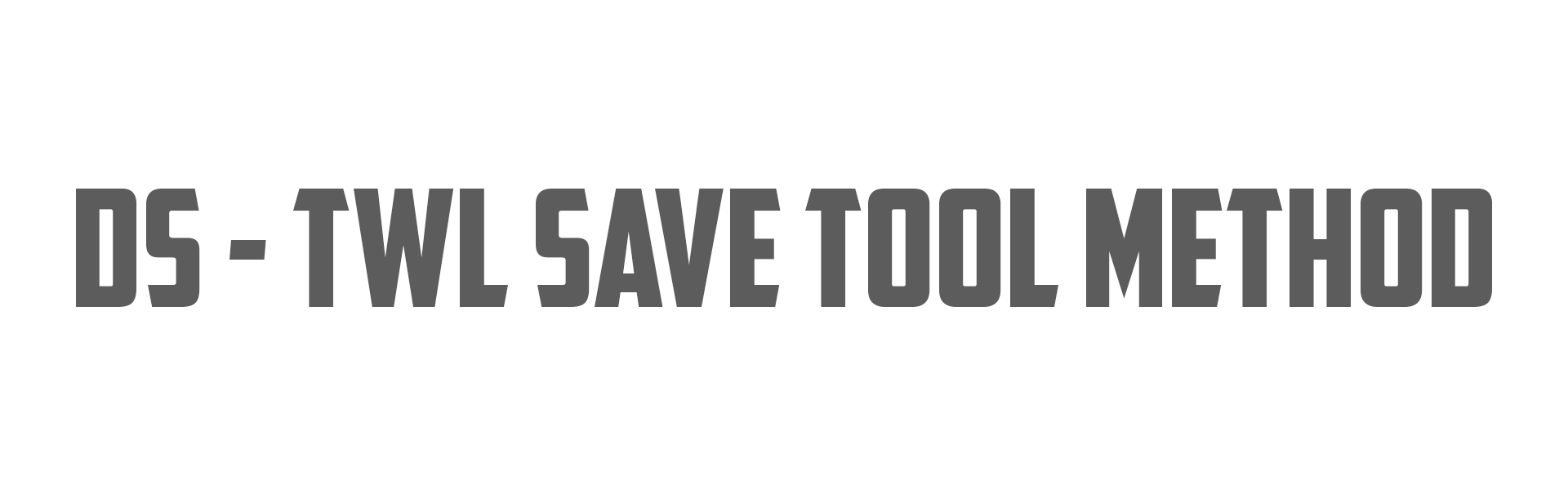 More information about "Using TWL Save Tool"