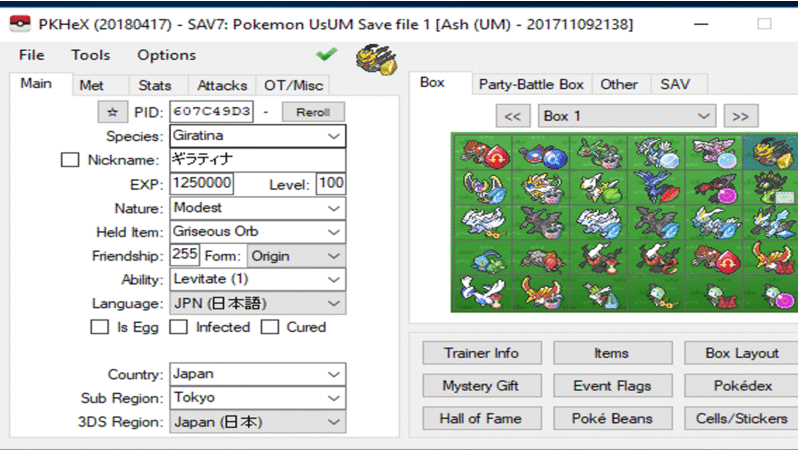 More information about "Pokemon USUM Save Files"