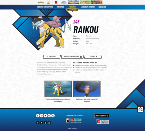 2018 Legends: Raikou - English - Project Pokemon Forums