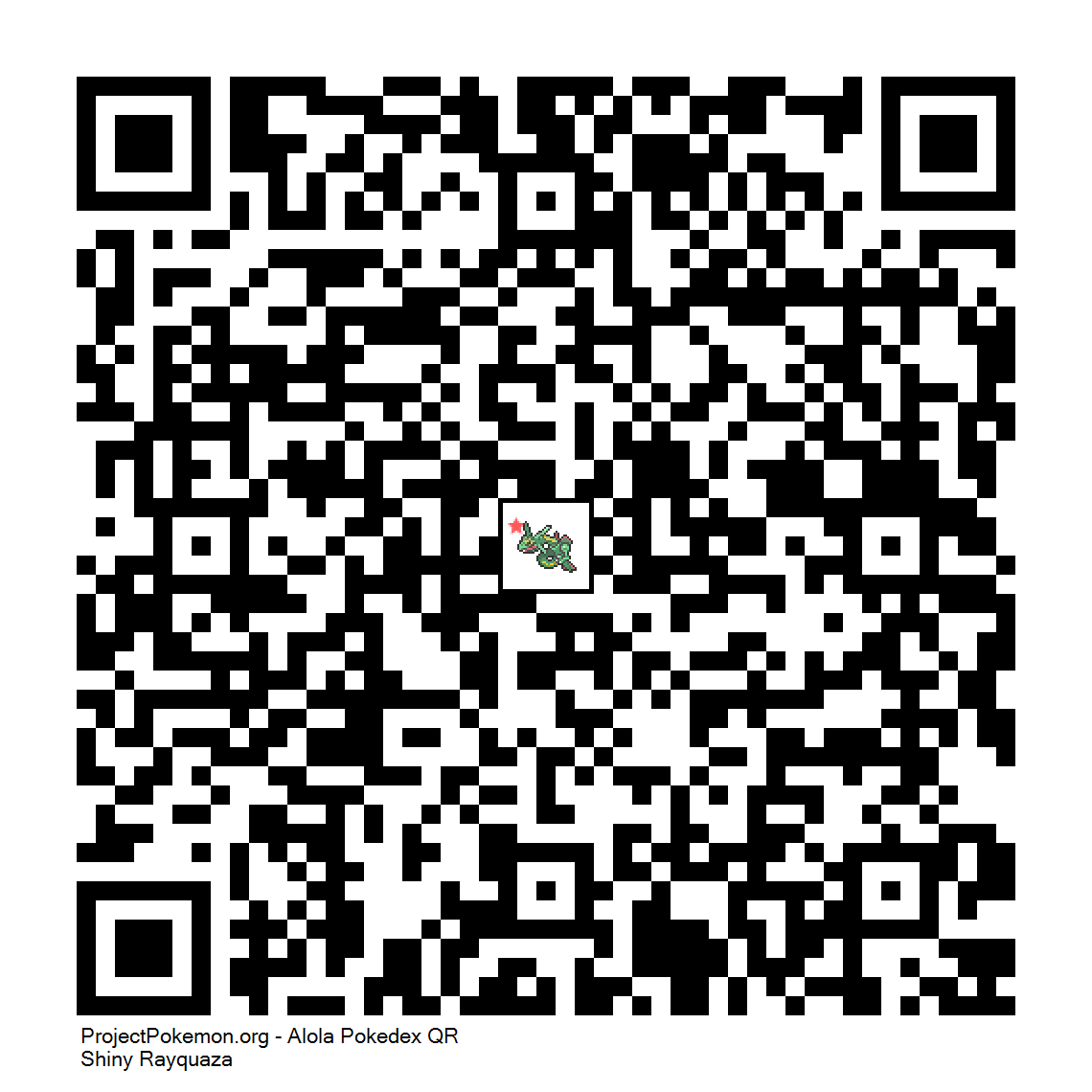 384 - Shiny [Rayquaza] Mega Rayquaza.png - Generation 7 - QR Codes -  Project Pokemon Forums