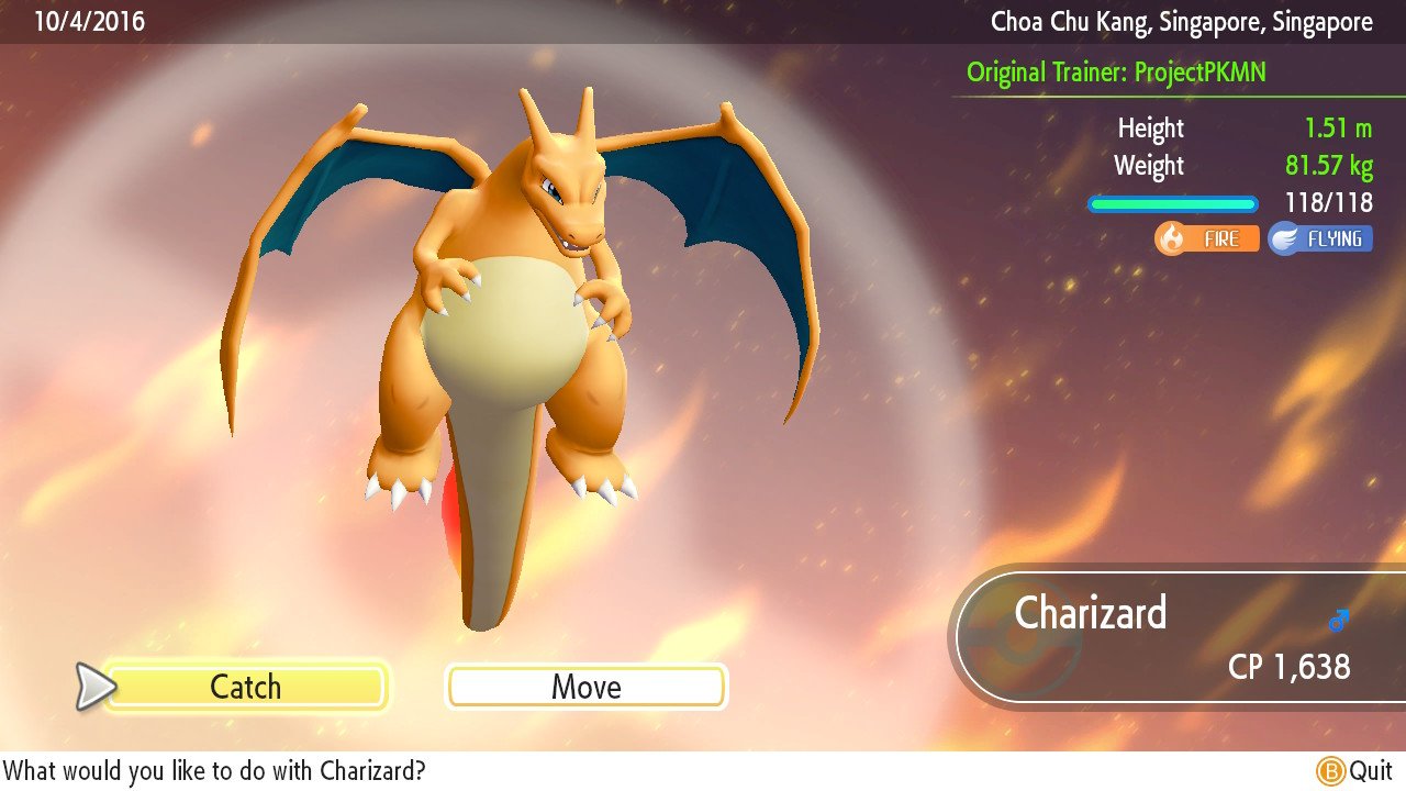 006 Charizard Go Park Living Dex Project Pokemon Forums