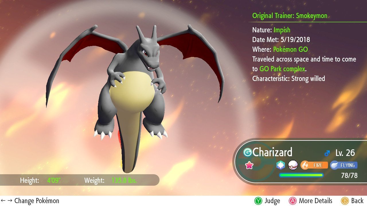 006 Charizard Go Park Living Dex Project Pokemon Forums