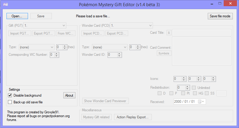 Mystery Gift Editor Gen 4 5 Save Editing Project Pokemon