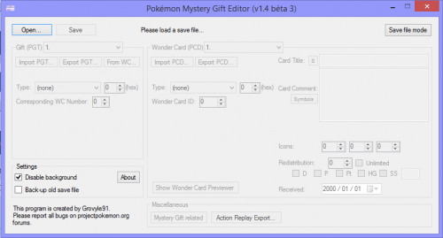 Mystery Gift Editor (Gen 4 & 5)