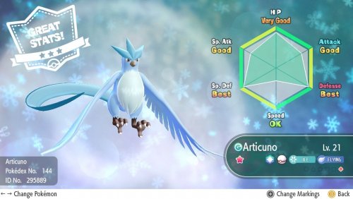 and coming it at 453 resets, shiny Articuno!!! : r/PokemonLetsGo