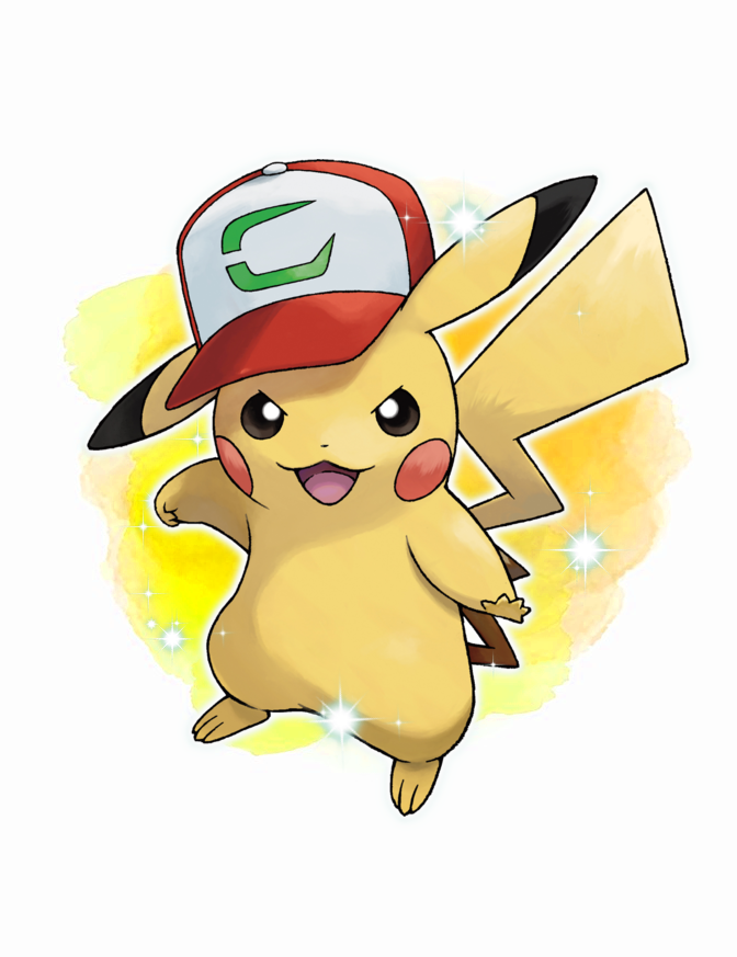pikachu with hat