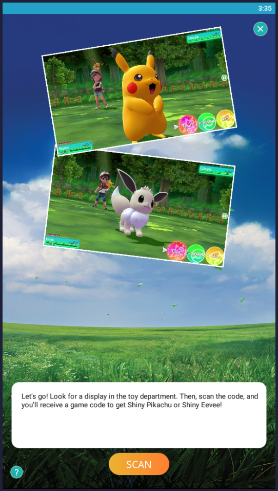 Pokémon Pass Shiny Eevee • OT: Bullseye • ID No. 190511 • US 2019 Even