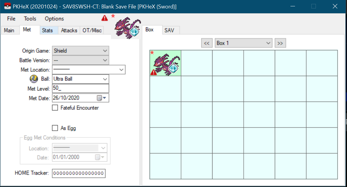 Unable To Match An Encounter From Origin Game Pkhex Project Pokemon Forums