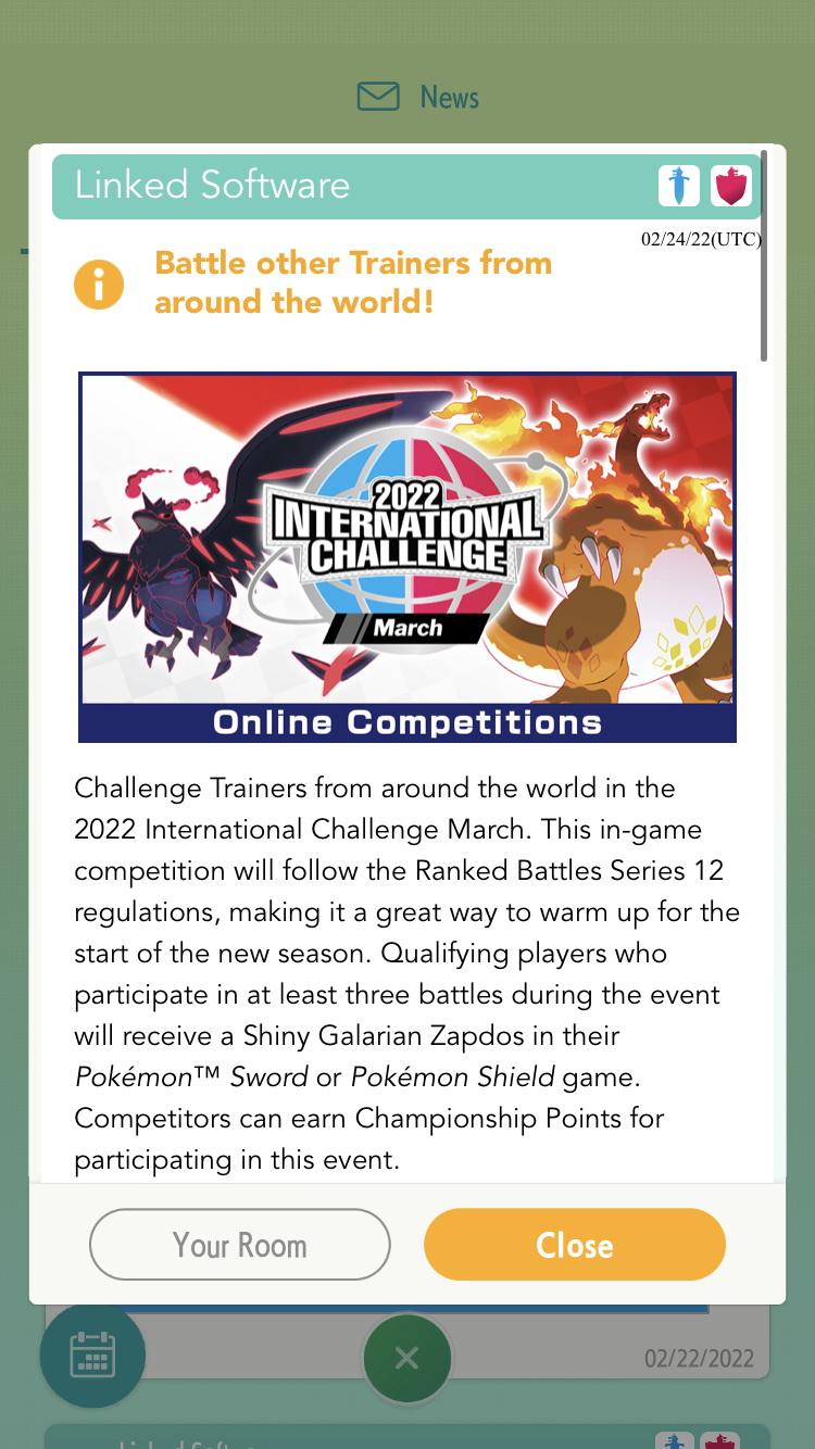 Shiny Galarian Legendary Birds Gifts Announced For Pokemon Sword/Shield  2022 International Challenge Online Competitions – NintendoSoup