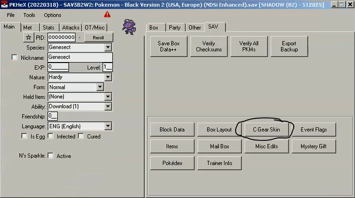 Tutorial: How to change C-Gear & Pokedex skins in Generation 5