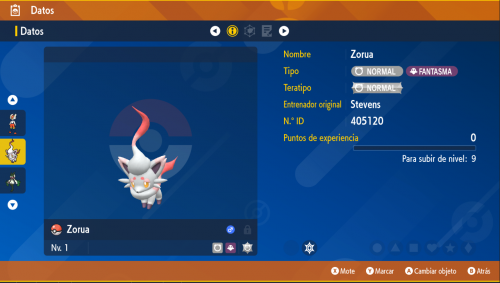 More information about "Zorua Hisui obtained from an egg"