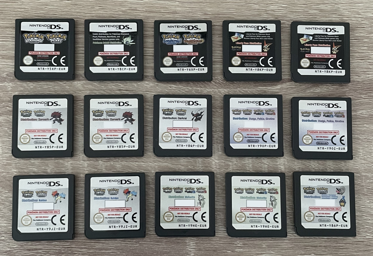 Pokémon Distribution Cartridges - PAL Fullset (Arceus, Victini, ...)