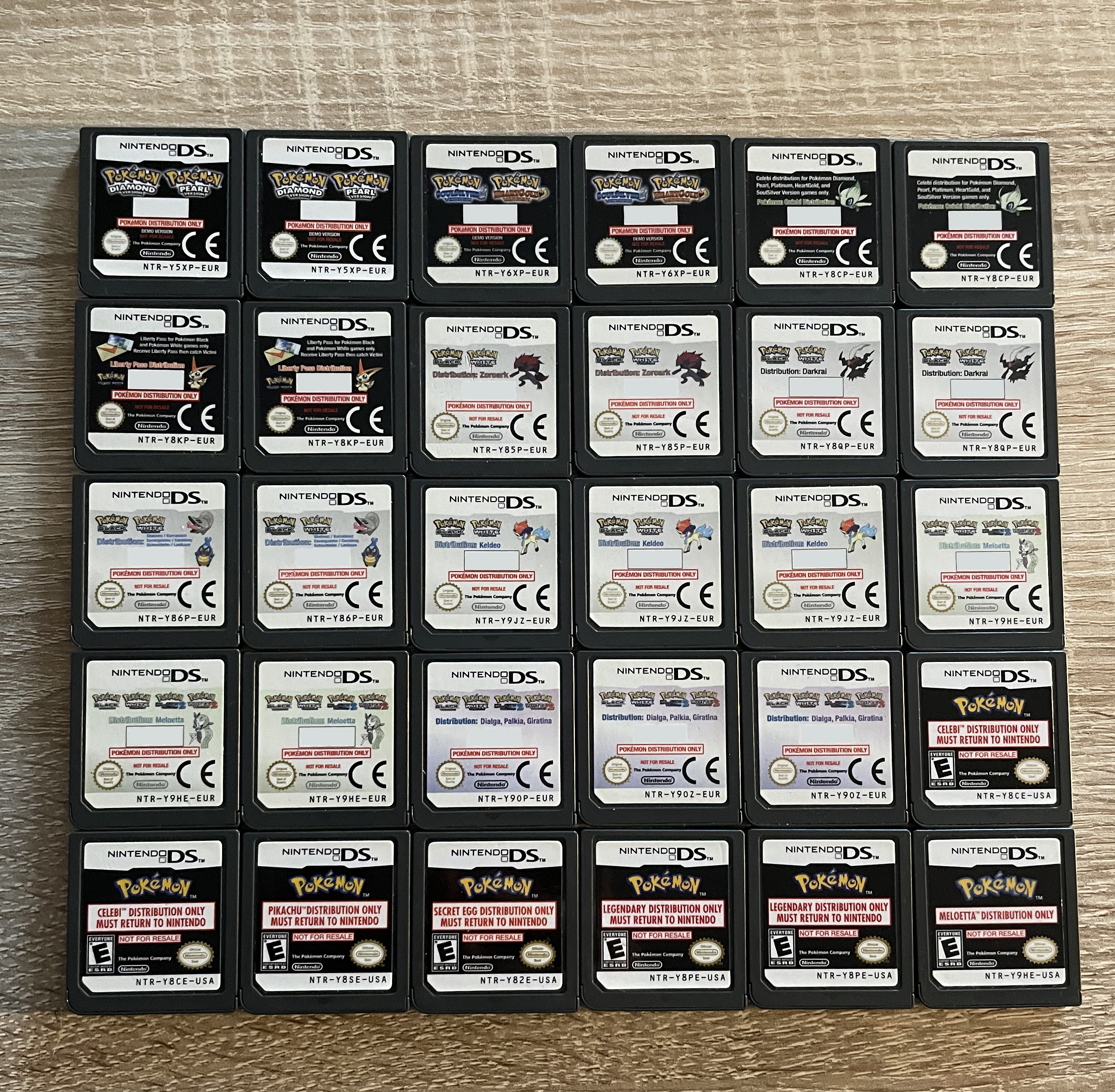 Pokémon Distribution Cartridges - PAL Fullset