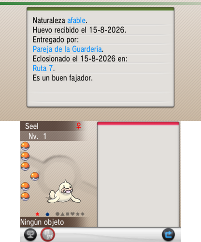 More information about "Shiny Seel from Pokémon X (Daycare)"